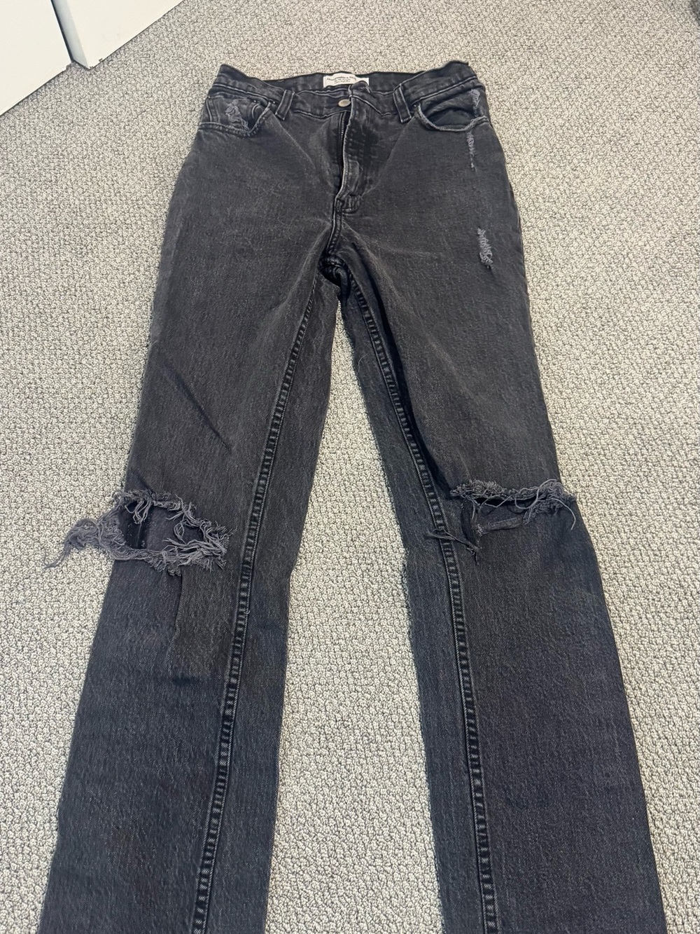 Abercrombie The 90’s straight ultra high rise Jean
